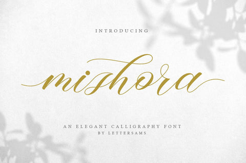Mishora Script Font Lettersams 