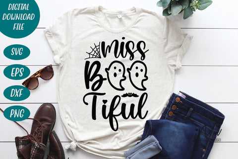 Miss boo tiful svg, Baby Boo Svg, Baby Girl Cut File, First Halloween Svg, Ghost Svg SVG Isabella Machell 