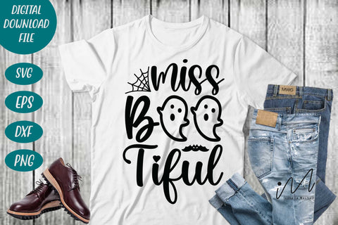 Miss boo tiful svg, Baby Boo Svg, Baby Girl Cut File, First Halloween Svg, Ghost Svg SVG Isabella Machell 