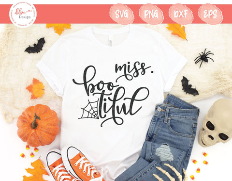 Miss Boo tiful - SVG, PNG, DXF, EPS SVG Elsie Loves Design 