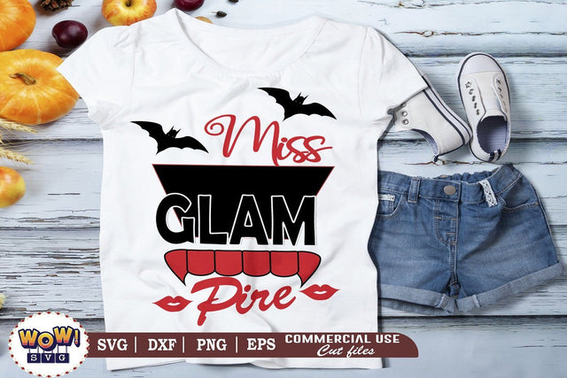 Miss glampire svg, dxf, png, Vampire svg, Boo, Halloween cutting file, 31st october svg, Halloween svg, Halloween cricut file, halloween SVG Wowsvgstudio 