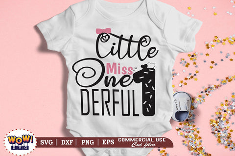 Miss onederful svg, Birthday svg, First birthday svg, png design, cut files, cricut svg, silhouette studio, cameo file, birthday svg, birthday celebration svg, birthday party, birthday sublimation, birthday svg design, number birthday svg SVG Wowsvgstudio 