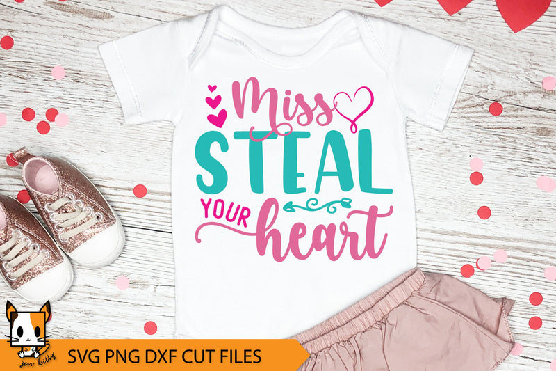 Miss Steal Your Heart | Funny Girl Valentine SVG SVG Zen Kitty 