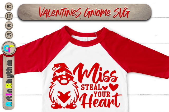 Miss steal your heart, happy valentine's day, gnome svg SVG Artinrhythm shop 
