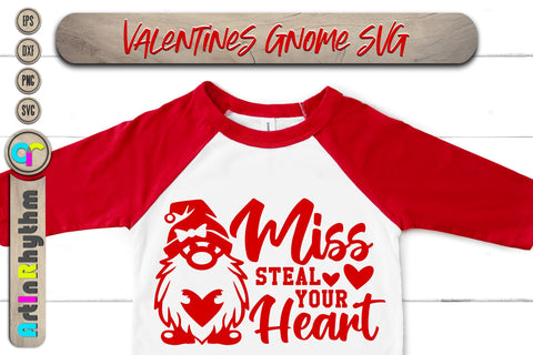 Miss steal your heart, happy valentine's day, gnome svg SVG Artinrhythm shop 