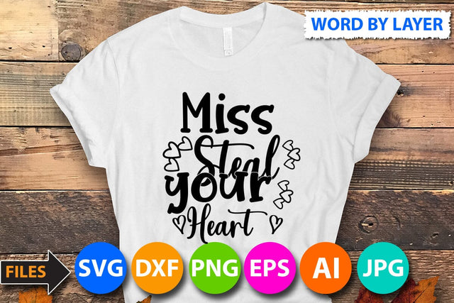 miss steal your heart SVG Cut File SVG BlackCatsMedia 