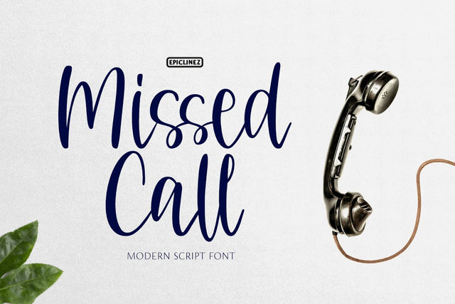 Missed Call - A Fun Handwritten Font Font Epiclinez 