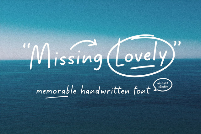 Missing Lovely Font Allouse.Studio 