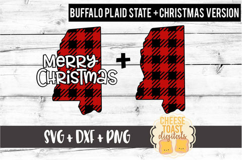 Mississippi - Buffalo Plaid State - SVG PNG DXF Cut Files SVG Cheese Toast Digitals 
