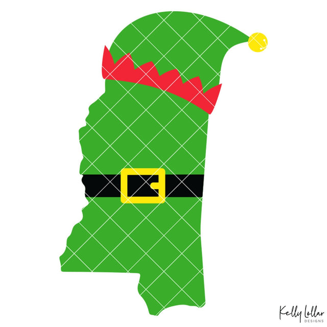 Mississippi Elf State SVG Kelly Lollar Designs 