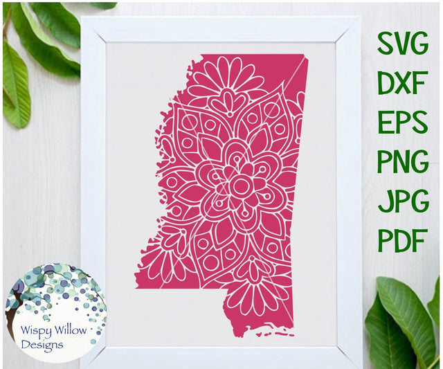Mississippi Mandala SVG Wispy Willow Designs 