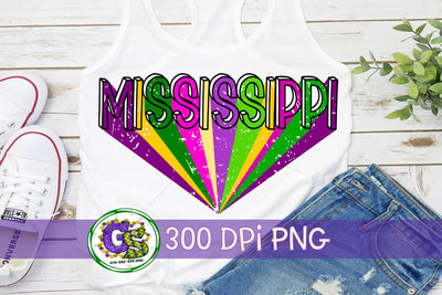 Mississippi Mardi Gras for Sublimation Sublimation Greedy Stitches 