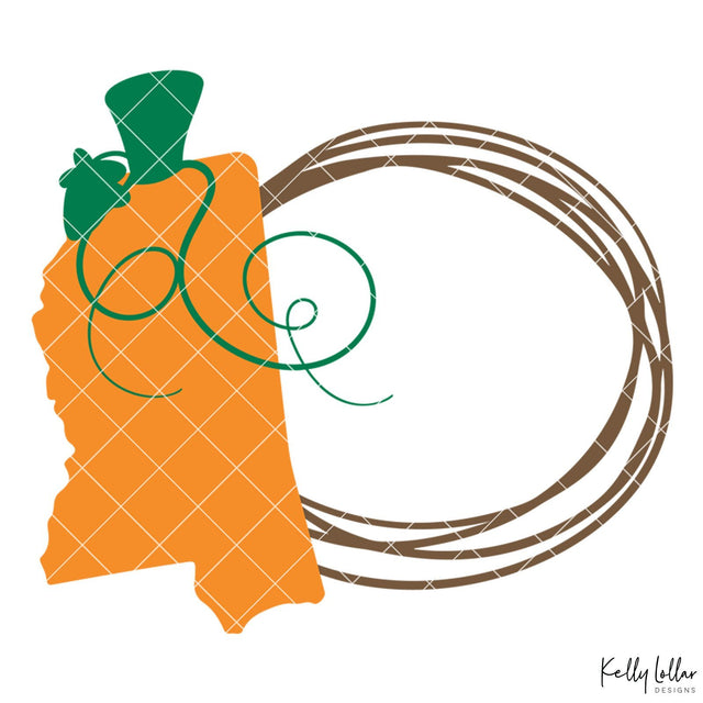 Mississippi Pumpkin Frame SVG Kelly Lollar Designs 