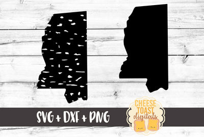 Mississippi - Solid & Grunge SVG Cheese Toast Digitals 