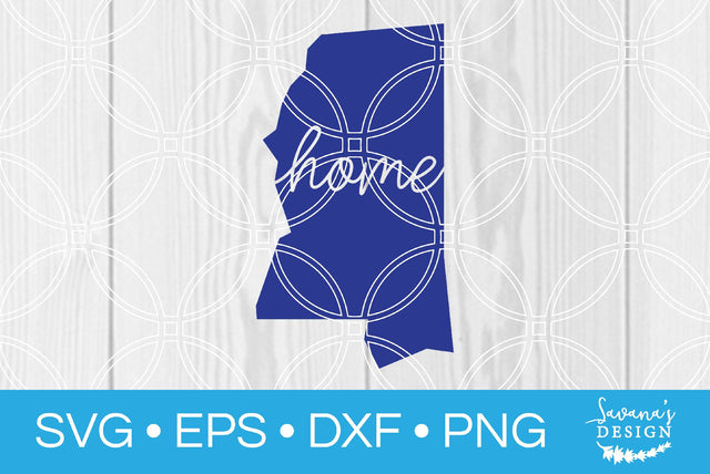 Mississippi State with Home SVG SavanasDesign 