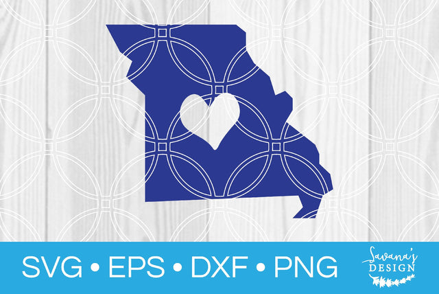 Missouri State with Heart SVG SavanasDesign 