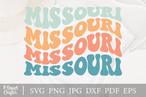 Missouri svg, Missouri State svg, USA svg, Patriotic svg, America svg, Boho svg, Wavy Stacked svg, Svg Dxf Eps Ai Png Silhouette Cricut SVG Fauz 