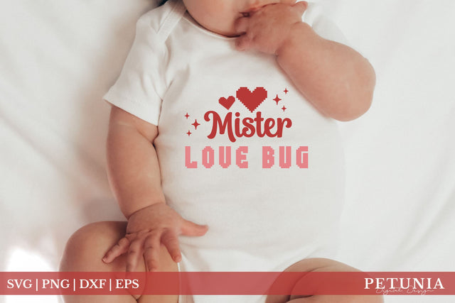 Mister Love Bug SVG | Valentine's Day Baby SVG SVG Petunia Digital Design 
