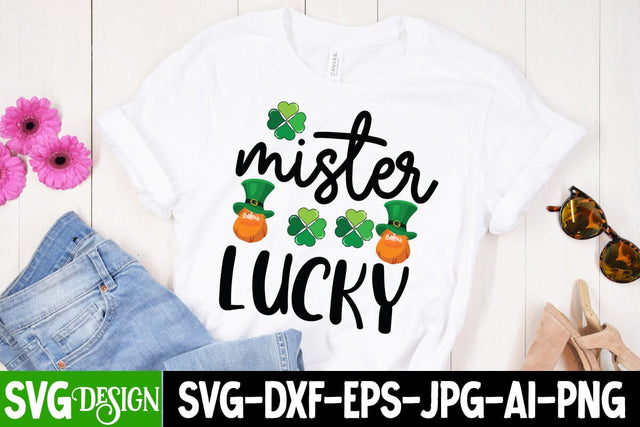 mister Lucky SVG Cut File, St.Patrick's Sublimation PNG, St.Patrick's Flag SVG Cut File, St.Patrick's Clipart PNG SVG BlackCatsMedia 