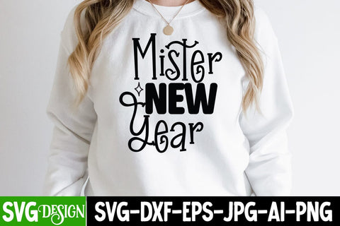 Mister New Year SVG Cut File , Happy New Year SVG Cut File SVG BlackCatsMedia 