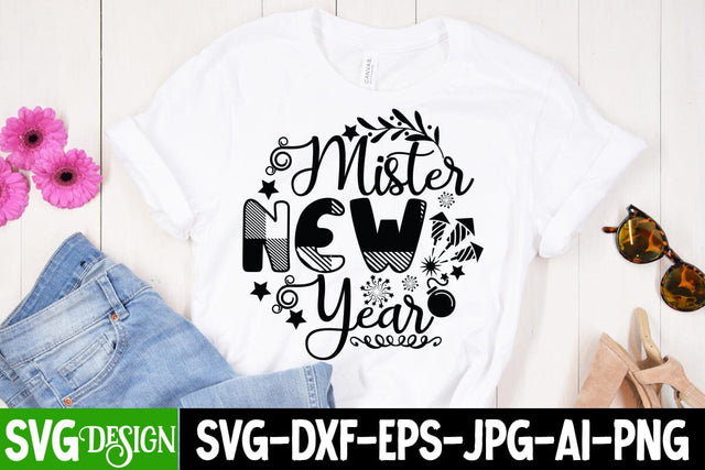 Mister New Year SVG Cut File SVG BlackCatsMedia 