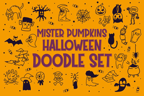 Mister Pumpkins - Halloween Font + Bonus Vector Font Mozzatype 