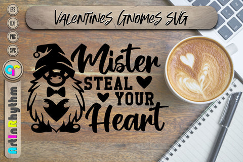 Mister steal your heart, happy Valentine's day, gnome svg SVG Artinrhythm shop 