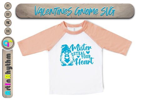 Mister steal your heart, happy Valentine's day, gnome svg SVG Artinrhythm shop 