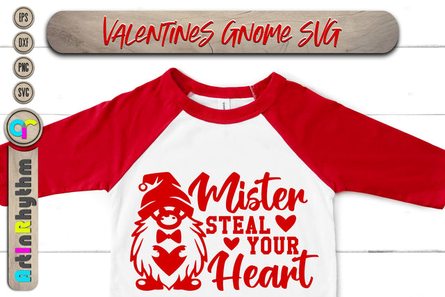 Mister steal your heart, happy Valentine's day, gnome svg SVG Artinrhythm shop 