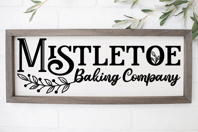 Mistletoe Baking Co | Christmas SVG for Wood Sign or Stencil SVG Ikonart Design Shop 