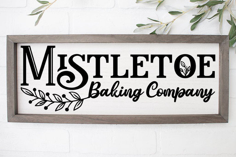 Mistletoe Baking Co | Christmas SVG for Wood Sign or Stencil SVG Ikonart Design Shop 