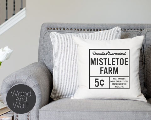 Mistletoe Farm SVG | Christmas Cut File | Holiday Vintage Design | Stencil Wood Sign | Printable Wall Art | Funny Couples Winter Design SVG Wood And Walt 