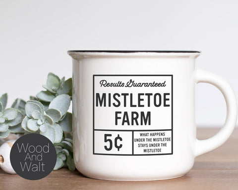 Mistletoe Farm SVG | Christmas Cut File | Holiday Vintage Design | Stencil Wood Sign | Printable Wall Art | Funny Couples Winter Design SVG Wood And Walt 