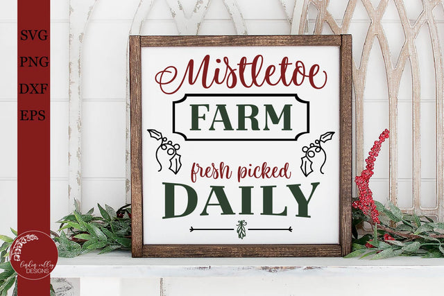 Mistletoe Farm SVG-Farmhouse Christmas SVG SVG Linden Valley Designs 
