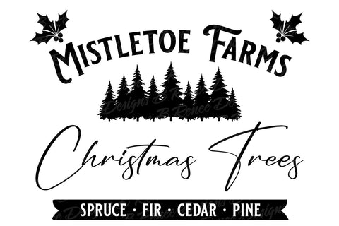 Mistletoe Farms Christmas Tree SVG | Christmas Sign Cut File SVG B Renee Design 
