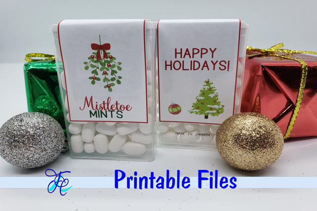 Mistletoe Mints - Tic Tac Label 3D Paper Family Creations 