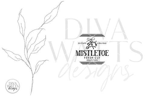 Mistletoe SVG | Christmas / Winter Design SVG Diva Watts Designs 