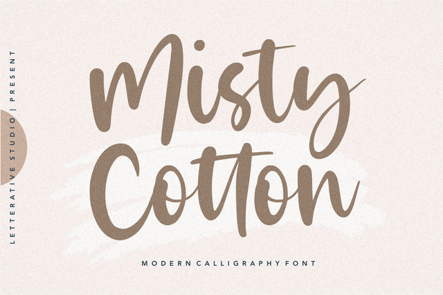 Misty Cotton Modern Calligraphy Font Font Letterative 