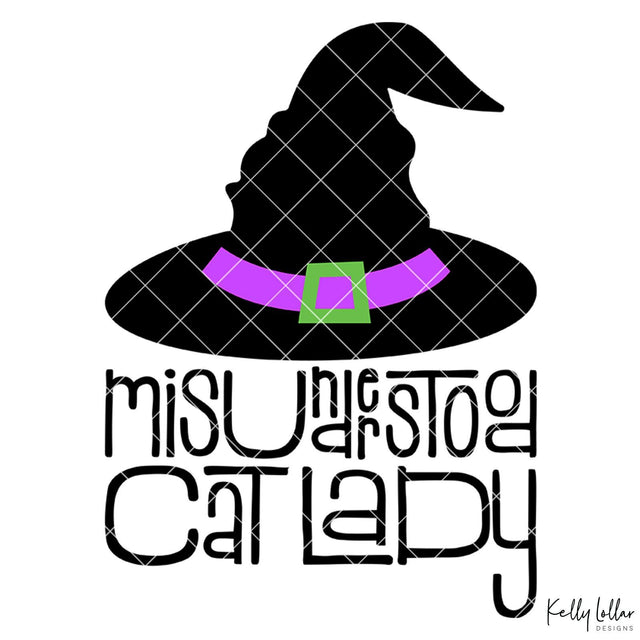 Misunderstood Cat Lady SVG Kelly Lollar Designs 