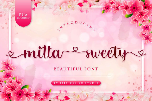 Mitta Sweety - Beautiful Font Font Ibey Design 