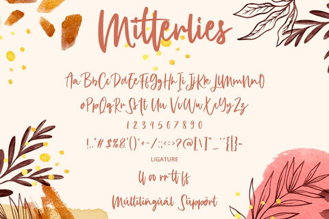 Mitterlies Font Fallen Graphic Studio 