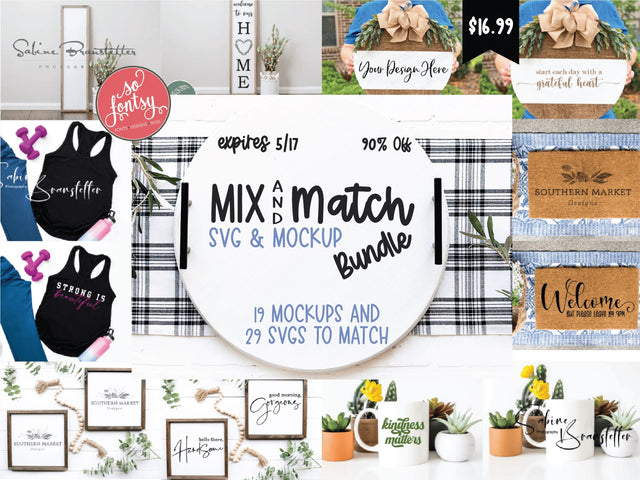 Mix and Match SVG & MockUp Bundle Bundle So Fontsy Design Shop 