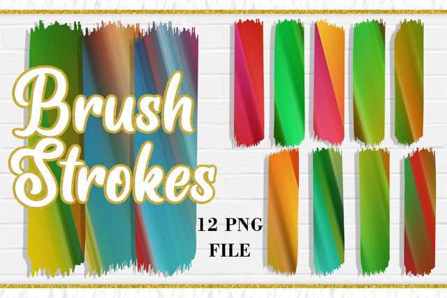 Mix Color Brush Strokes, PNG Sublimation Design Sublimation artnoy 