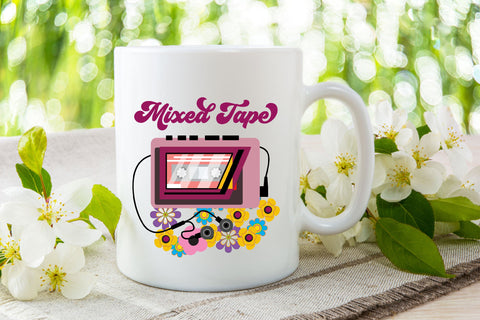 Mixed Tape Vintage Retro 80s Cassette Sublimation Rupkotha 