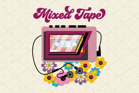 Mixed Tape Vintage Retro 80s Cassette Sublimation Rupkotha 
