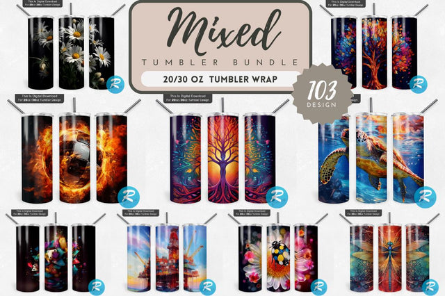 Mixed Tumbler Bundle Sublimation Regulrcrative 