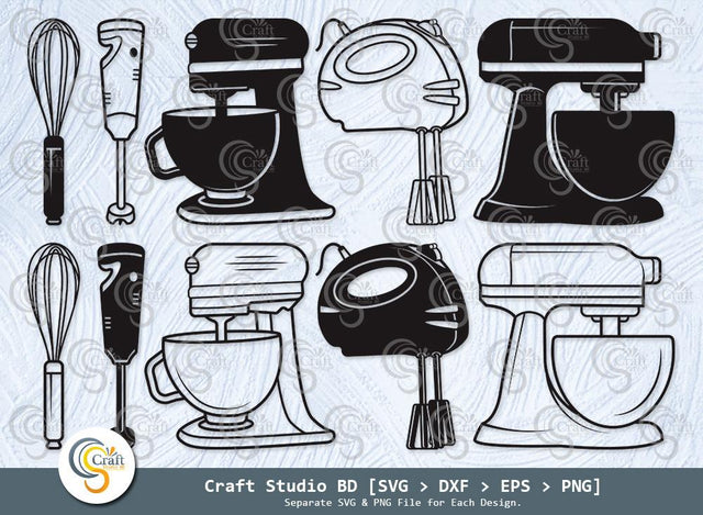 Mixer Silhouette, Mixer SVG, Stand Mixer Svg, Kitchen Electric Mixer Svg, Mixer Icon Svg, Kitchenaid Svg, Mixer Bundle SVG ETC Craft 