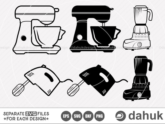 Mixer svg, Kitchen svg, Kitchen, Baking svg, Cut file, for silhouette, svg, eps, dxf, png, clipart, cricut design space, vinyl cut files SVG dahukdesign 