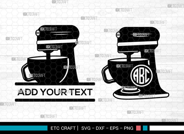 Mixer SVG, Mixer Monogram Svg, Kitchen Electric Mixer Svg, Mixer Icon Svg, Kitchenaid Svg, Mixer SVG ETC Craft 