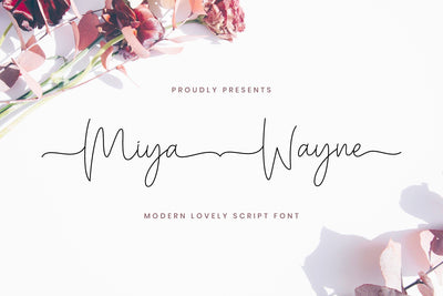 Miya Wayne - Modern Lovely Script Font Font StringLabs 